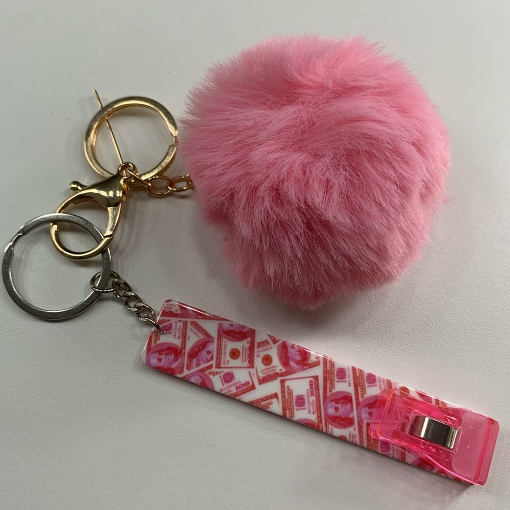 Credit Card Grabber With Pom Pom